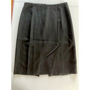 Liz Claiborne Collection Women’s 12 Black Skirt Wool Good Condition Lined Slit